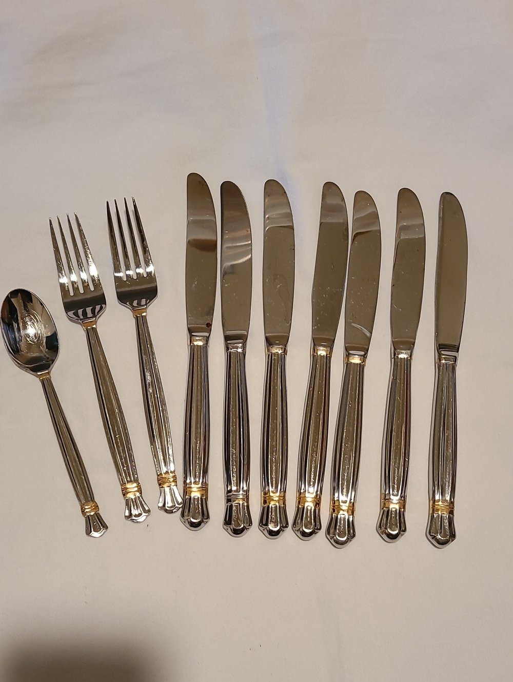 Retroneu SP Korea 18/8 Flsteware Silver Gold, 10 Pieces